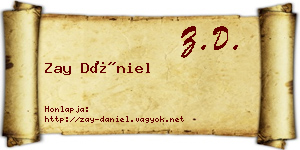 Zay Dániel névjegykártya